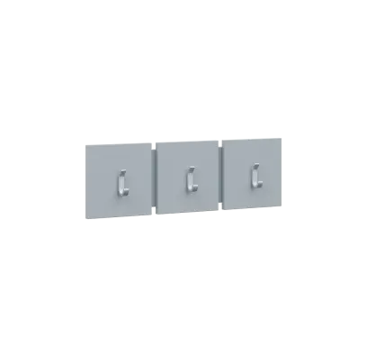 VN - 11 stěna věšáková 800x250 mm, 3-háček Laura, šedá